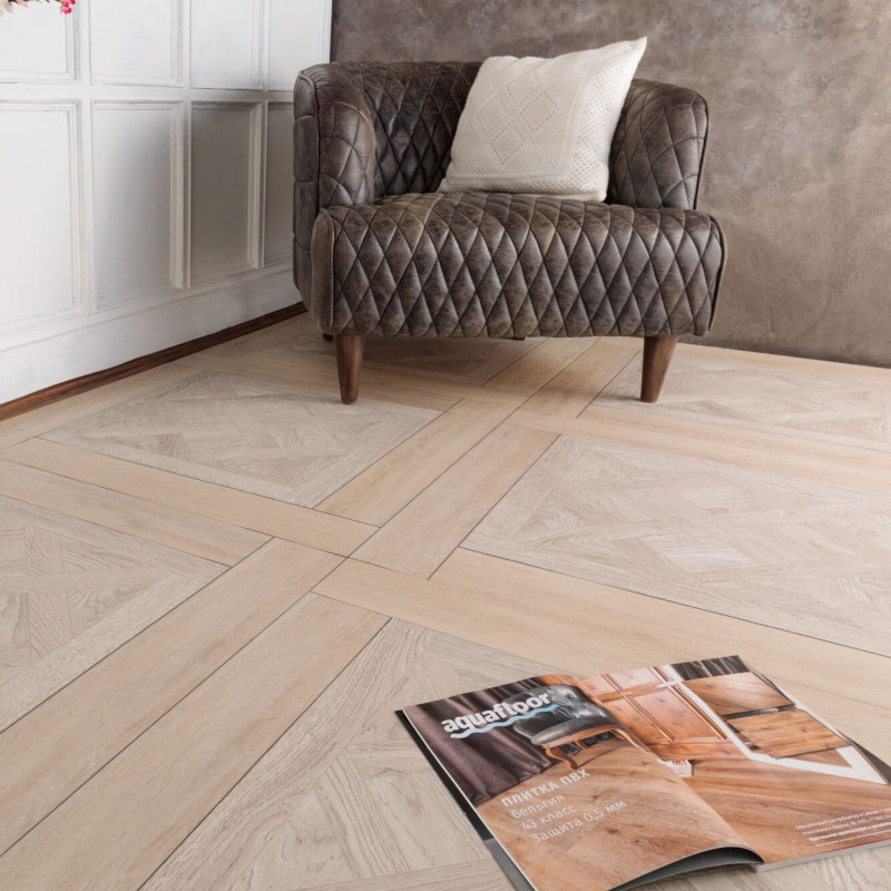 Кварцвиниловая плитка Aquafloor Versailles + Parquet Plus AF7001VS / AF6017PQ